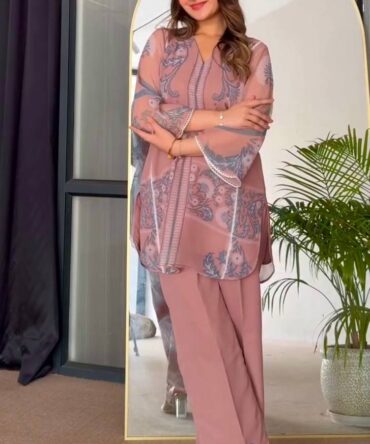 Pehnava Style Heavy Faux Georgette with Digital Print Co-Ord Set