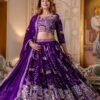 Pehnava Style Blooming Georgette Embroidered Semi-Stitched Lehenga