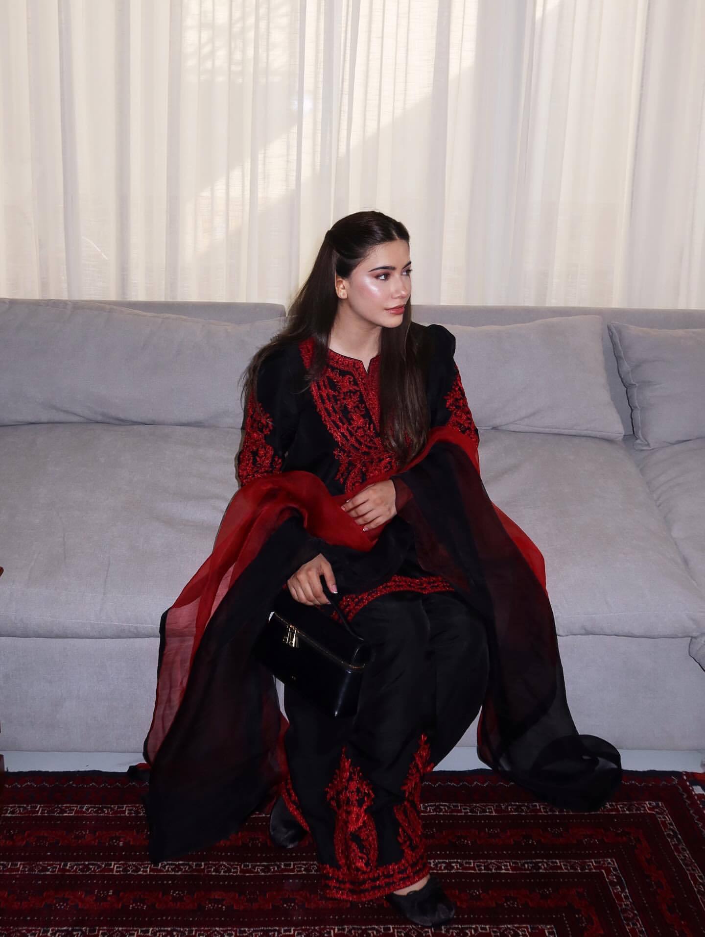 Pehnava Style Heavy Chinon Silk With Embroidery Work Kurtie Palazzo And Duppatta - Image 4