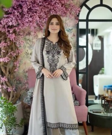 Pehnava Style Heavy Faux Georgette With Embroidery Work Kurtie Pant & Dupatta