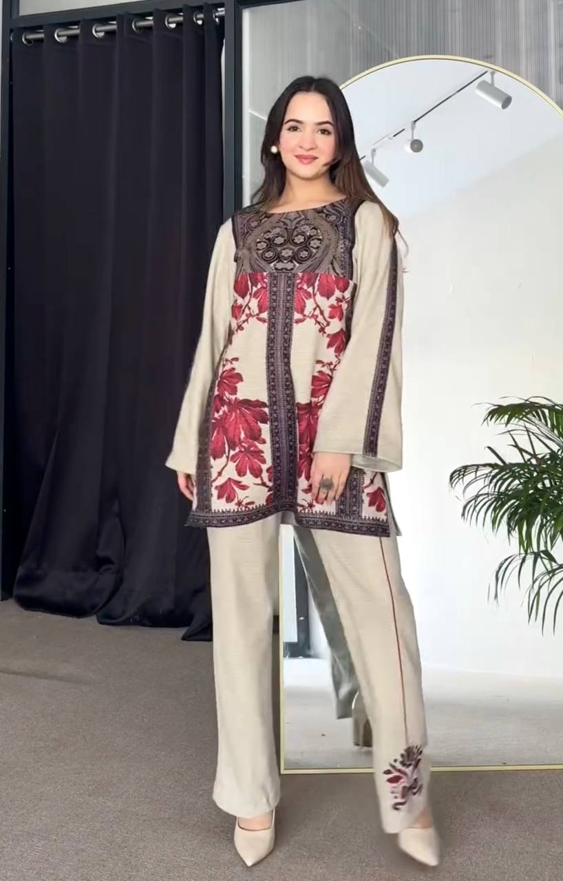 Pehnava Style Pure Natural Crepe With Digital Print Co-Ord Set