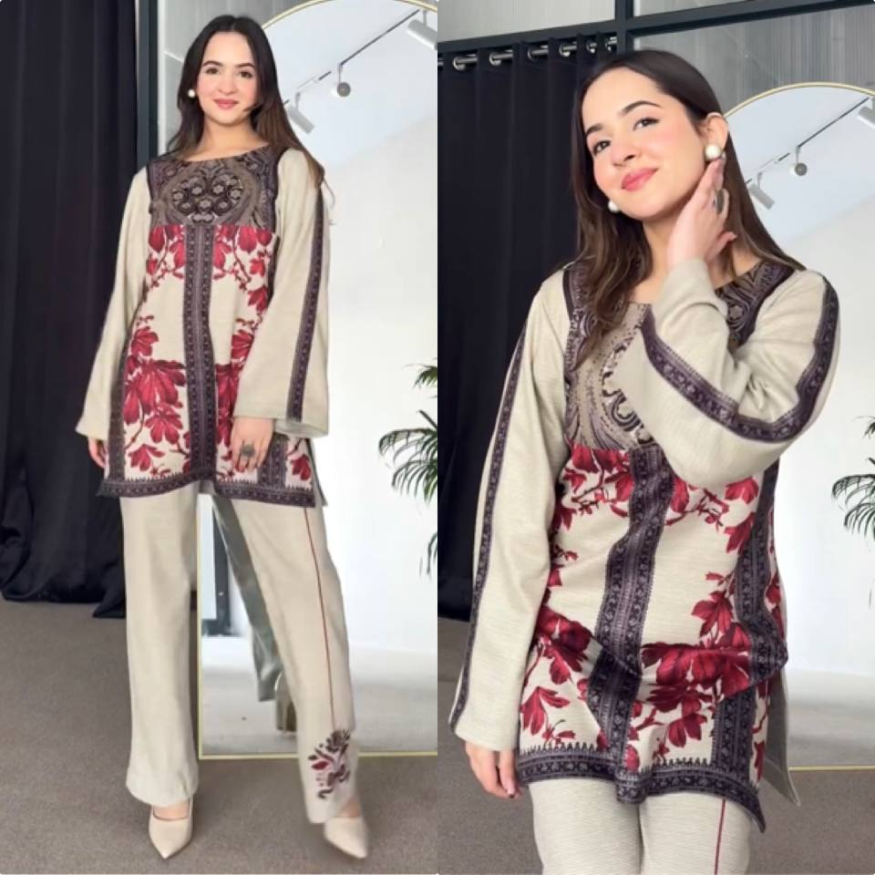 Pehnava Style Pure Natural Crepe With Digital Print Co-Ord Set - Image 4