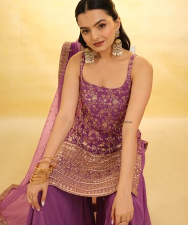 Pehnava Style Heavy Embroidered Georgette Sharara