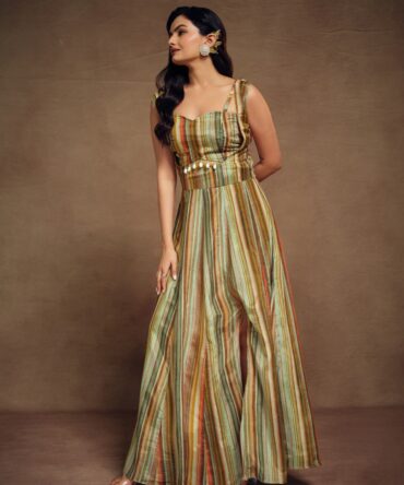 Pehnava Style Printed Silk Gown