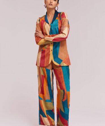 Pehnava Style Multi Color Crepe Printed Co-Ord Set