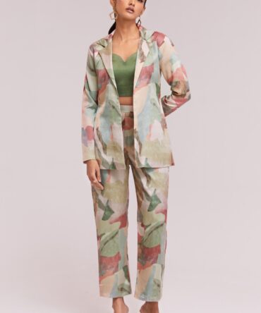 Pehnava Style Multi Color Modal Satin Printed Co-Ord Set