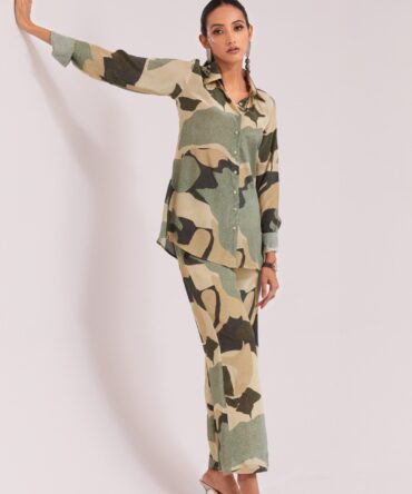 Pehnava Style Multi Color Crepe Printed Co-Ord Set